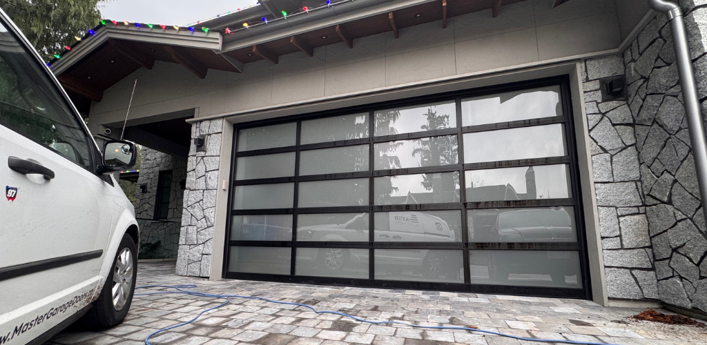 Full glass garage door Maple Ridge